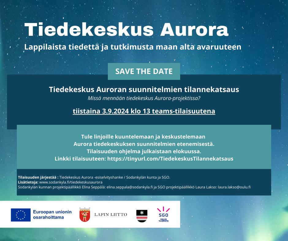 Tiedekeskus Aurora -esiselvityshanke infotilaisuus 3.9.2024